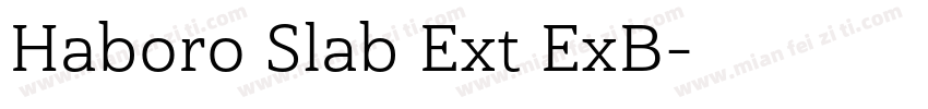Haboro Slab Ext ExB字体转换
